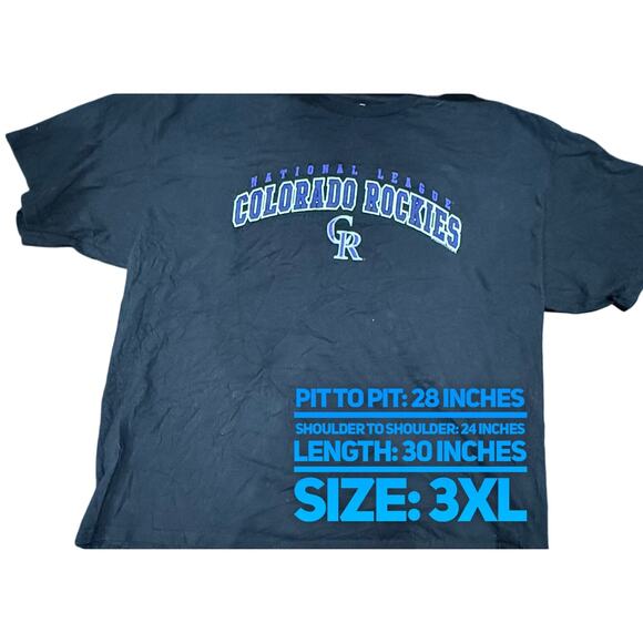 Vintage Tees - Official MLB Colorado Rockies Graphic Tee*SZ 3XL - Picture 3 of 5